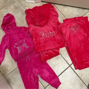 2 Juicy Couture Pink Tracksuits (mom & baby)